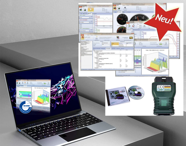 Premium OBD2 Tester Ultrabook komplett mit Interface und OBD2 Software in der Voll Version